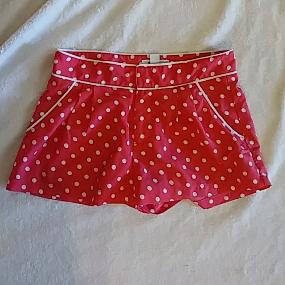 Womens Sheer Flirty Shorts XX1 Sz S tangerine pokadot B28 Sleepwear Retro